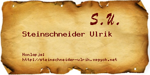 Steinschneider Ulrik névjegykártya
